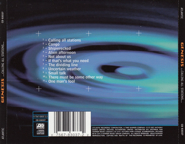 Genesis – ...Calling All Stations... (CD ALBUM)