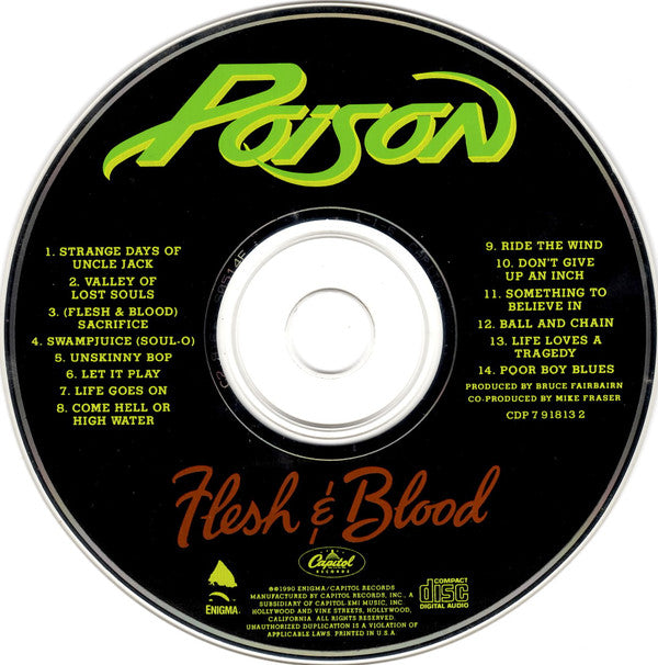 Poison  – Flesh & Blood (CD Album)