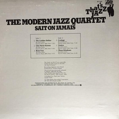 The Modern Jazz Quartet ‎– Sait On Jamais / That's Jazz