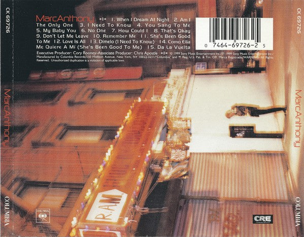Marc Anthony – Marc Anthony (CD ALBUM)