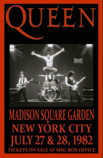 Poster X4 Queen Madison Square Garden